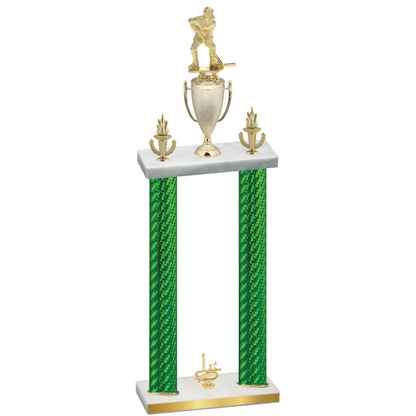 Double Green Carbon Fiber First Place Hockey Trophy