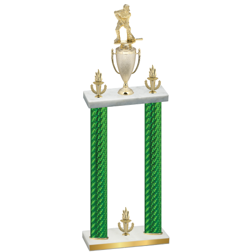 Double Green Carbon Fiber Victory Hockey Trophy