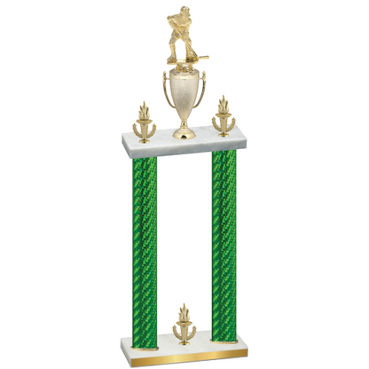 Double Green Carbon Fiber Victory Hockey Trophy