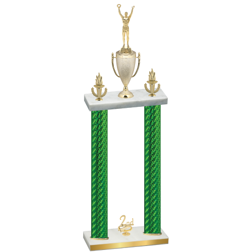 Double Green Carbon Fiber Second Place Victory Trophy