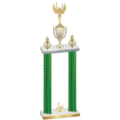 Double Green Carbon Fiber Third Place Victory Trophy
