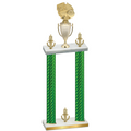 Double Green Carbon Fiber Victory Basketball Trophy