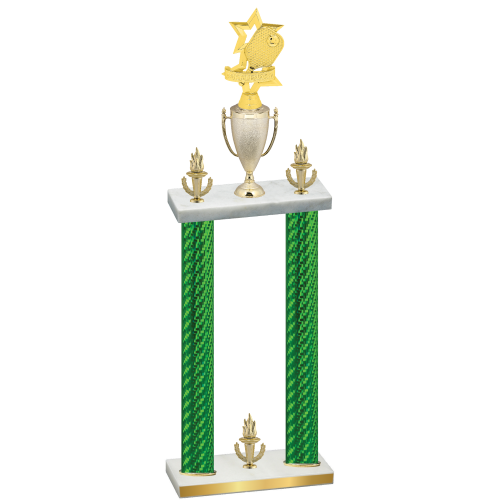 Double Green Carbon Fiber Victory Pickleball Trophy