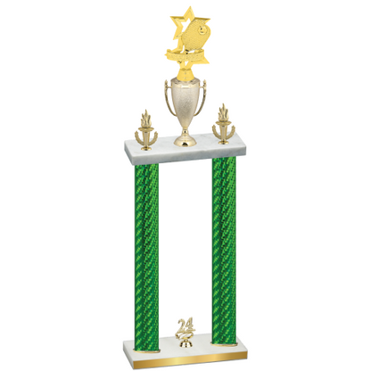 Double Green Carbon Fiber Year Pickleball Trophy
