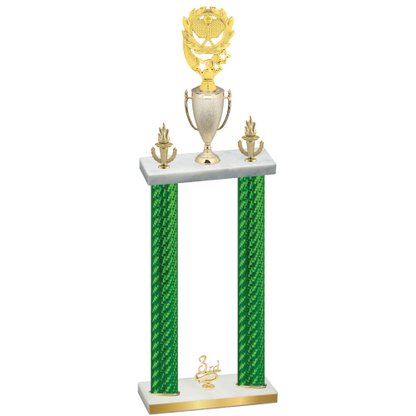 Double Green Carbon Fiber Third Place Pickleball Trophy