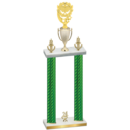 Double Green Carbon Fiber Year Pickleball Trophy