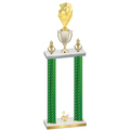 Double Green Carbon Fiber Second Place Pickleball Trophy