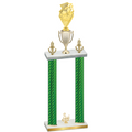 Double Green Carbon Fiber Third Place Pickleball Trophy