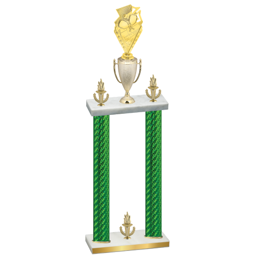 Double Green Carbon Fiber Victory Pickleball Trophy