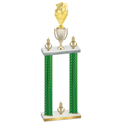 Double Green Carbon Fiber Victory Pickleball Trophy