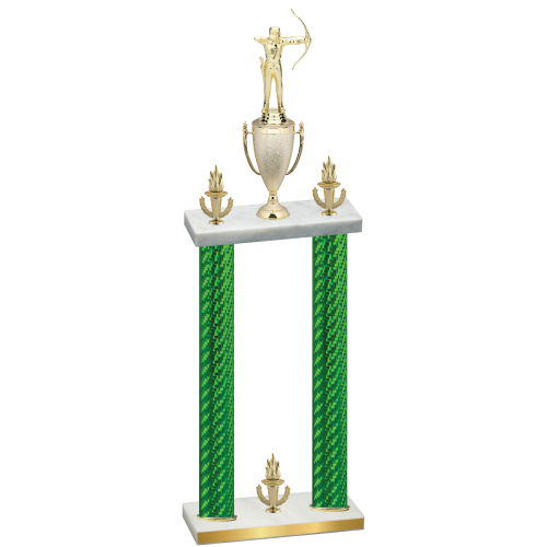 Double Green Carbon Fiber Victory Archery Trophy