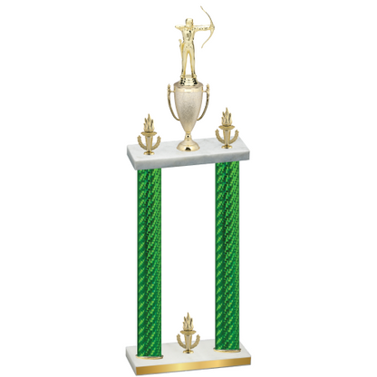 Double Green Carbon Fiber Victory Archery Trophy