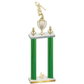 Double Green Carbon Fiber Fourth Place Basketball Trophy
