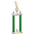 Double Green Carbon Fiber Victory Basketball Trophy