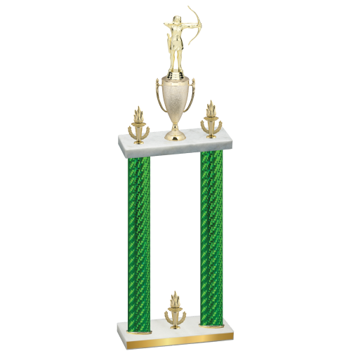 Double Green Carbon Fiber Victory Archery Trophy