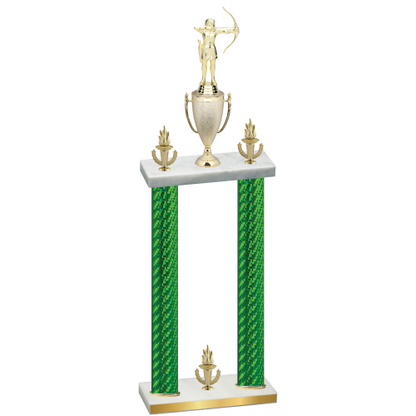 Double Green Carbon Fiber Victory Archery Trophy