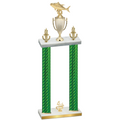 Double Green Carbon Fiber Fourth Place Fishing Trophy