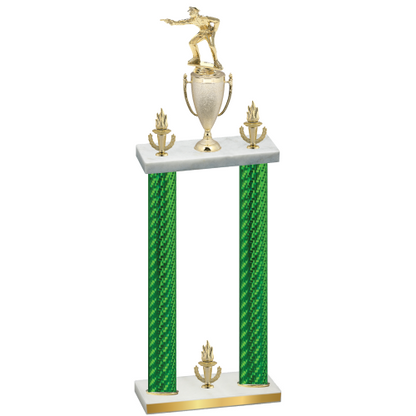 Double Green Carbon Fiber Victory Shooter Trophy