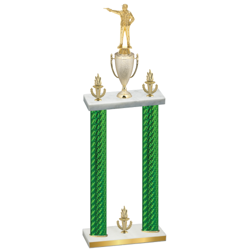 Double Green Carbon Fiber Victory Shooter Trophy