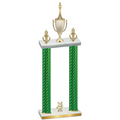 Double Green Carbon Fiber Year Chess Trophy