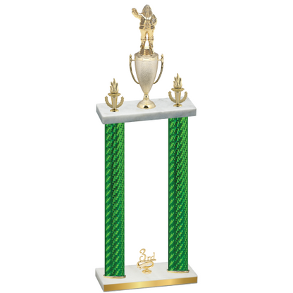 Double Green Carbon Fiber Third Place Holiday Trophy
