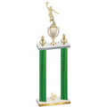 Double Green Carbon Fiber Fourth Place Basketball Trophy