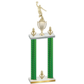 Double Green Carbon Fiber Victory Basketball Trophy
