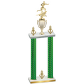 Double Green Carbon Fiber Victory Flag Football Trophy