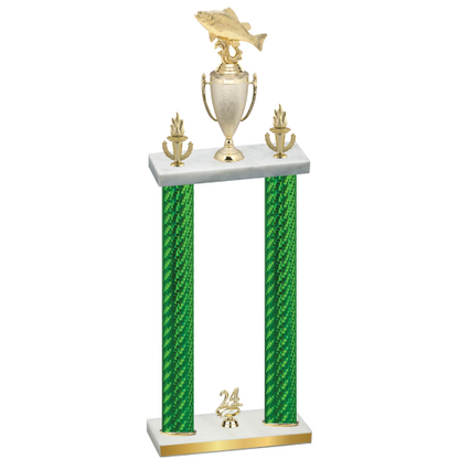 Double Green Carbon Fiber Year Fishing Trophy