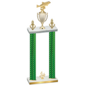 Double Green Carbon Fiber Fourth Place Fishing Trophy
