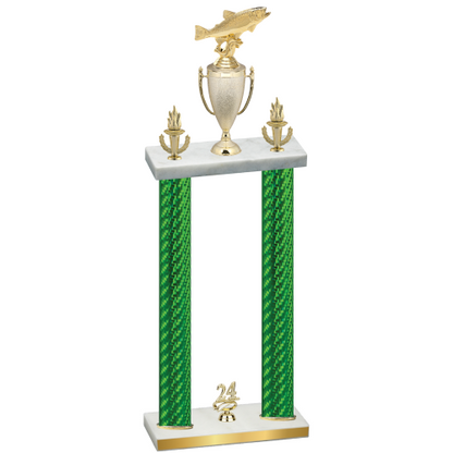 Double Green Carbon Fiber Year Fishing Trophy
