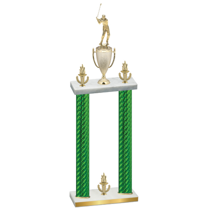 Double Green Carbon Fiber Victory Golf Trophy