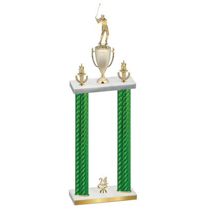 Double Green Carbon Fiber Year Golf Trophy