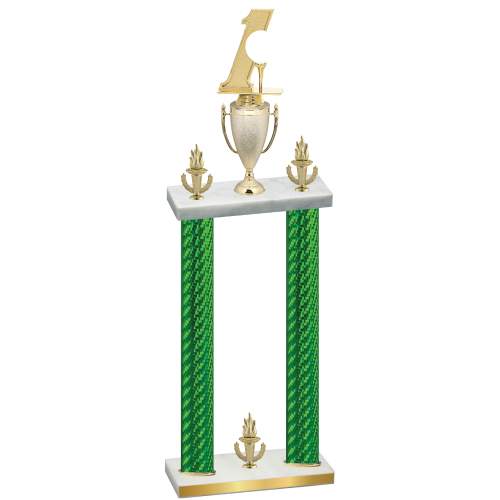 Double Green Carbon Fiber Victory Golf Trophy