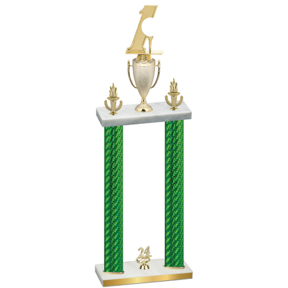 Double Green Carbon Fiber Year Golf Trophy