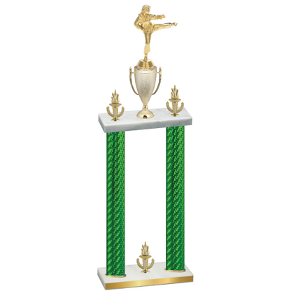 Double Green Carbon Fiber Victory Karate Trophy