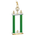 Double Green Carbon Fiber Year Baseball Trophy