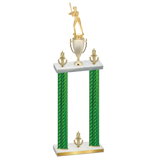 Double Green Carbon Fiber Victory Softball Trophy