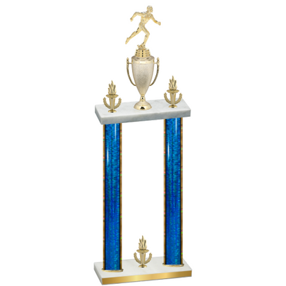 Double Blue Glacier Victory Running Trophy