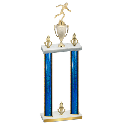 Double Blue Glacier Victory Running Trophy