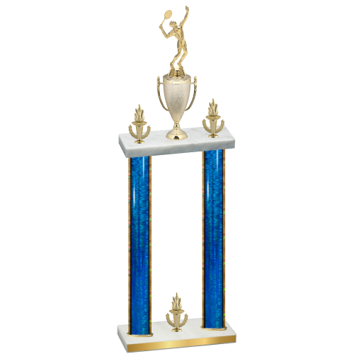 Double Blue Glacier Victory Tennis Trophy