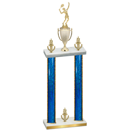Double Blue Glacier Victory Tennis Trophy