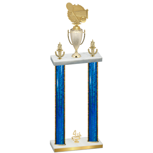 Double Blue Glacier Fourth Place Tennis Trophy