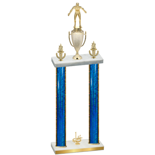 Double Blue Glacier First Place Wrestling Trophy