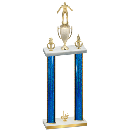 Double Blue Glacier First Place Wrestling Trophy
