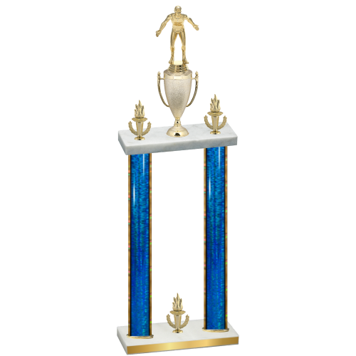 Double Blue Glacier Victory Wrestling Trophy