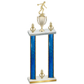 Double Blue Glacier Victory Bowling Trophy