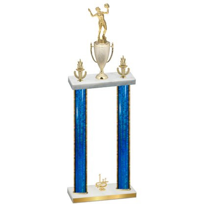 Double Blue Glacier First Place Volleyball Trophy