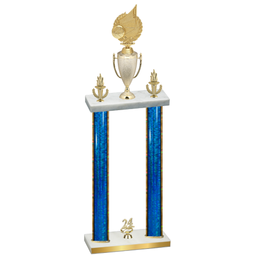 Double Blue Glacier Year Volleyball Trophy
