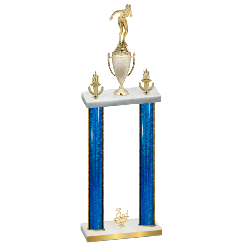 Double Blue Glacier Third Place Tennis Trophy